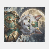 Epische gepantserde kattenkrijger fleece deken (Voorkant (Horizontaal))