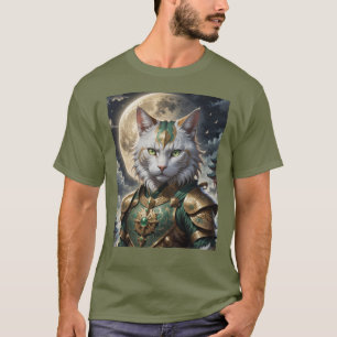 Epische gepantserde kattenkrijger t-shirt