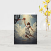Epische Goddelijke Dunking Jezus Op Het Heilige Ba Kaart (Gele Bloem)