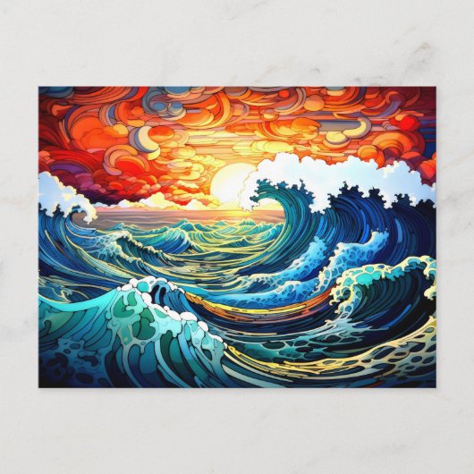 epische golven 12 briefkaart (Voorkant)