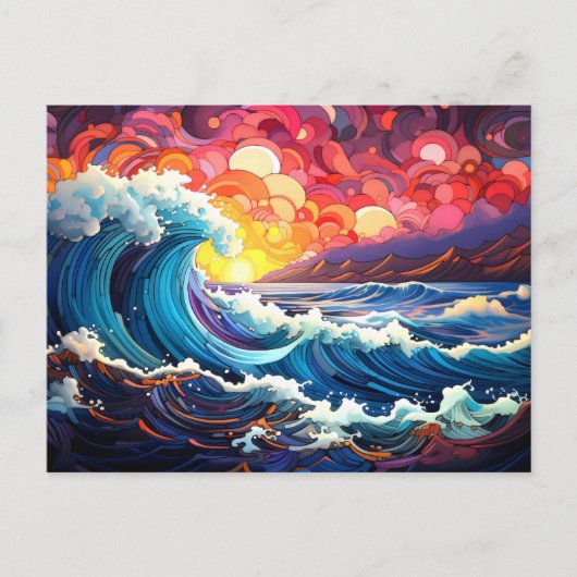 epische golven 9 briefkaart (Voorkant)