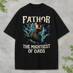 Epische Held Vader Pathor Vintage Bliksem Grafisch T-shirt