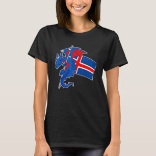 Epische Icelander Draak Trots IJsland Vlag T-shirt