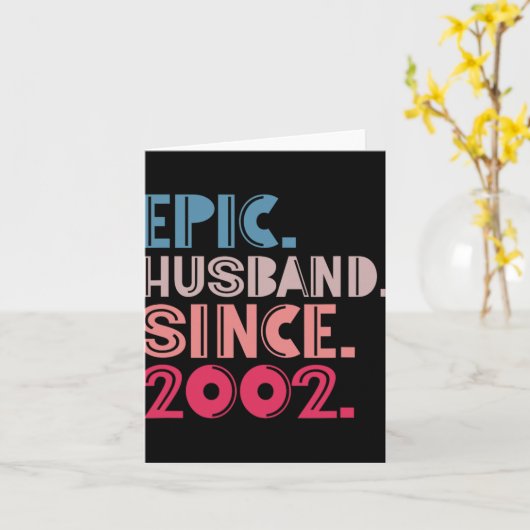 Epische man sinds 2002 20ste bruiloft Jubileum R Kaart (Gele Bloem)