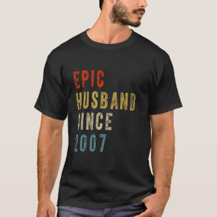 Epische man sinds 2007 paar 17e bruiloft Annive T-shirt