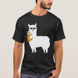 Epische mode deal luiaard rijdend op lama voor vro t-shirt
