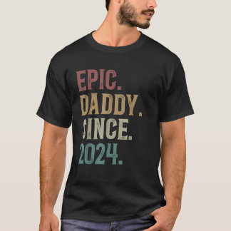 Epische papa sinds 2024 nieuwe vader eerste vader t-shirt