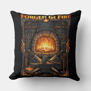 Epische Smidse Forge Aambeeld & Zwaarden Fantasie Kussen