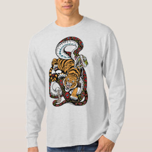 Epische strijd: Tijger vs. Slang Kunst T-shirt