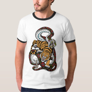 Epische strijd: Tijger vs. Slang Kunst T-shirt