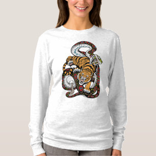 Epische strijd: Tijger vs. Slang Kunst T-shirt