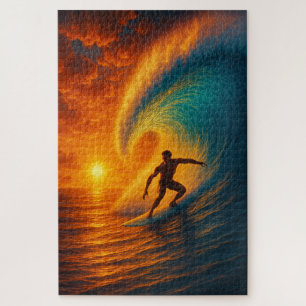 Epische Sunset Wave Surfer – Ocean Jigsaw Puzzel