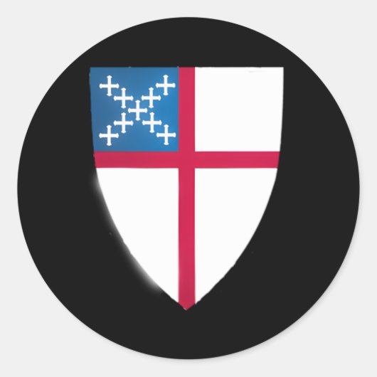 Episcopaal schildembleem ronde sticker (Voorkant)