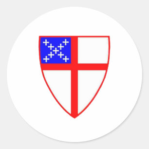Episcopal Shield Ronde Sticker