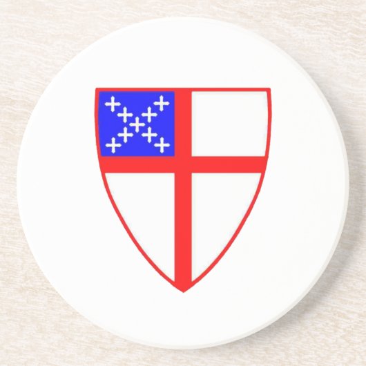 Episcopal Shield Zandsteen Onderzetter (Voorkant)