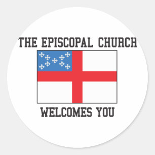 Episcopale kerk ronde sticker