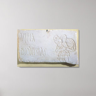 Epitaph met een opluchting van de Good Shepherd Canvas Afdruk