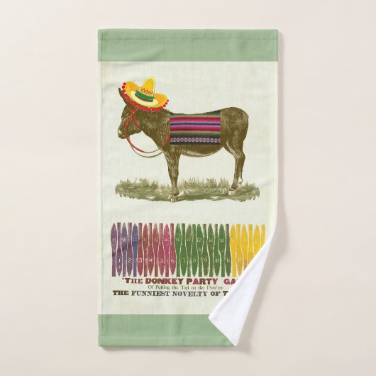 Éplucher la queue sur l'âne (Serviette à main)