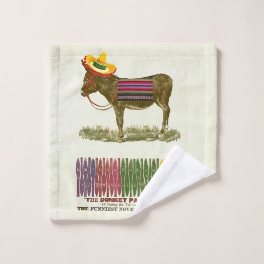 Éplucher la queue sur l'âne (Gant de toilette)