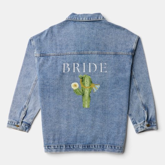 Épouse à être blanc Script Mariage Denim Jacket (Verso)