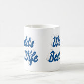 Épouse avec mug à café à moitié texte bleu (Centre)