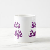 Épouse avec mug à café à moitié texte violet (Centre)