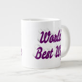 Épouse avec une énorme tasse de café à moitié text (Devant droit)