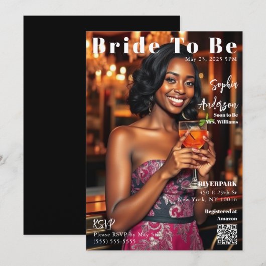 Épouse De Couverture De Magazine À Être Invitation (Devant / Derrière)