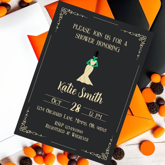 Épouse de Frankenstein Halloween Invitation nuptia