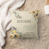 Épouse de tournesol rustique et oreiller à lancer  (Couverture)