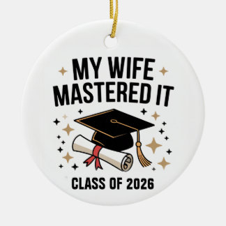 Épouse diplômée master 2026 Ornement de Noël Diplô