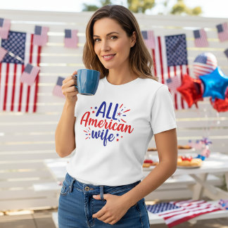 Épouse tout américaine T-Shirt 4 juillet