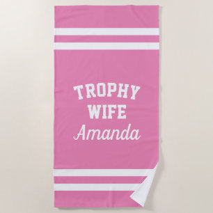 ÉPOUSE TROPHÉE serviette de plage drôle pour femme