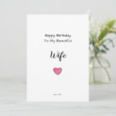 Épouse, tu me manques, carte d'anniversaire romant (Debout devant)