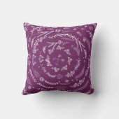 Épouse Vintage Florale Garland Jeter Oreiller (Verso)