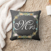 Épouse Vintage Florale Garland Jeter Oreiller (Couverture)