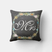 Épouse Vintage Florale Garland Jeter Oreiller (Verso)