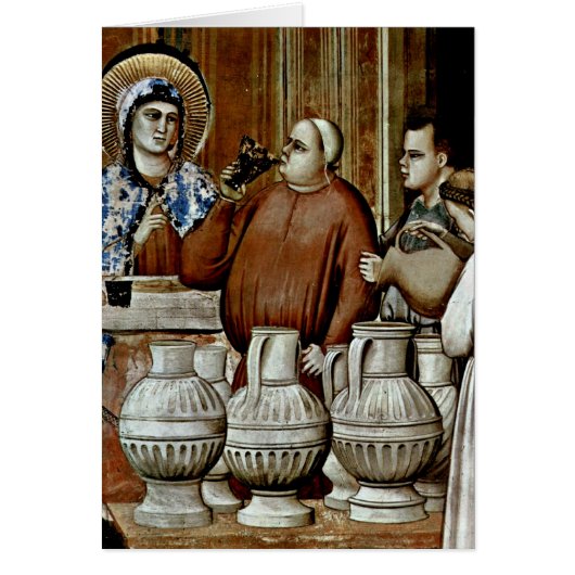 Épouser au détail de Cana par Giotto Di Bondone (Devant)