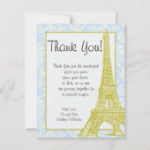 Épouser dans le carte de remerciements plat de (Devant)