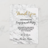 Épouser de marbre de Deco de fiançailles de carte (Devant / Derrière)