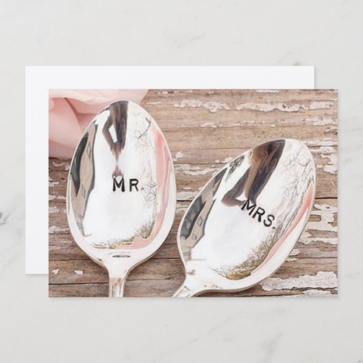 épouser la carte d'invitation ou d'acceptation (Devant / Derrière)