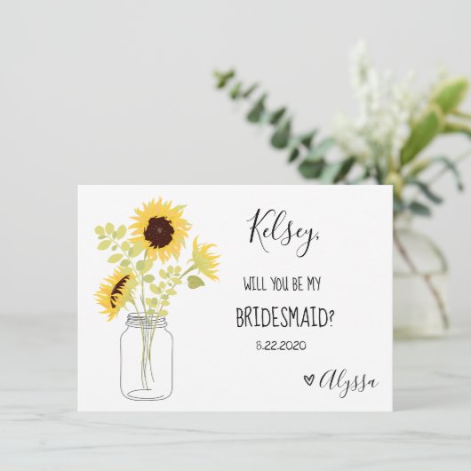 Épouser la carte nuptiale de proposition de (Debout devant)