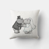 Épouser le coussin avec des jeunes mariés (Verso)