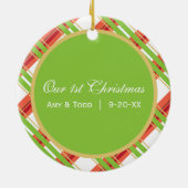 Épouser le premier ornement de photo de Noël de | (Dos)