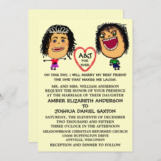 Épouser mon invitation de mariage BFF (Devant / Derrière)