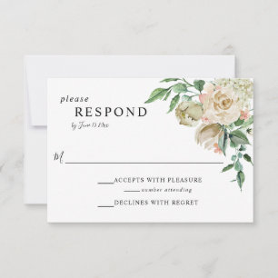 Épouser romantique élégant de la roseraie RSVP