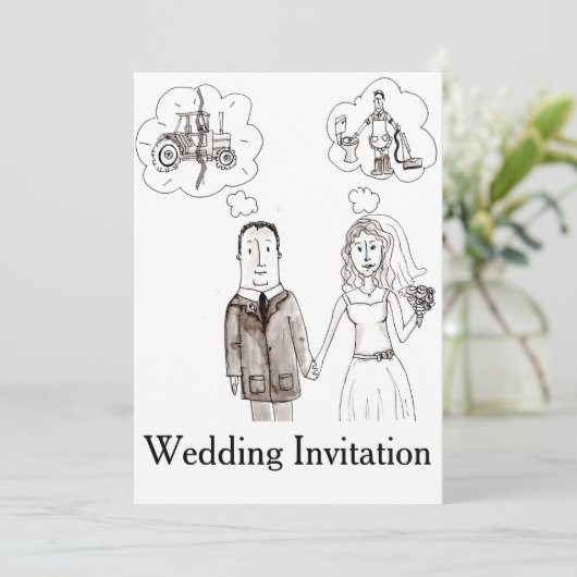 Épouser Un Faire-part de mariage Agricole (Debout devant)