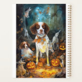 Épouvantable Brittany Spaniel d'Halloween avec des (Dos)