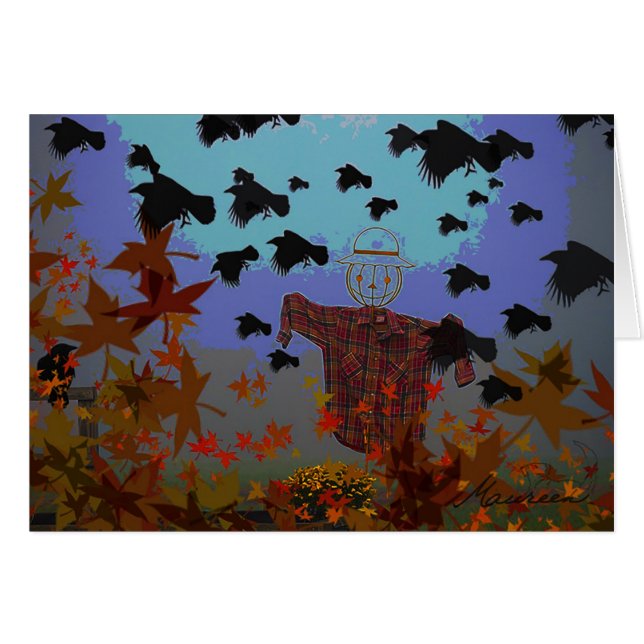 épouvantail et corbeaux (Devant horizontal)