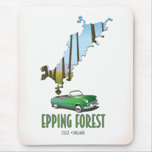 Epping Forest Essex Engeland kaart Muismat